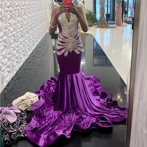 Elegant Purple Evening Gown